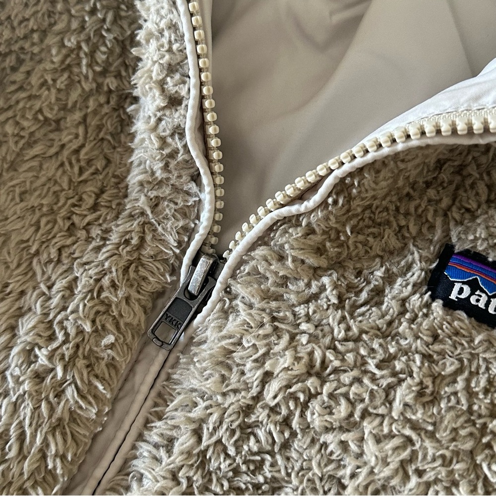 PATAGONIA Los Gatos Sherpa Fleece Vest | Women’s, Beige/Tan, XS | Like New! - Picture 9 of 11